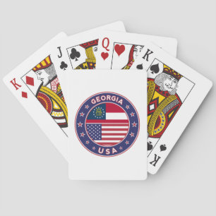 Georgia T-shirt, Georgia sticker, Pokerkaarten