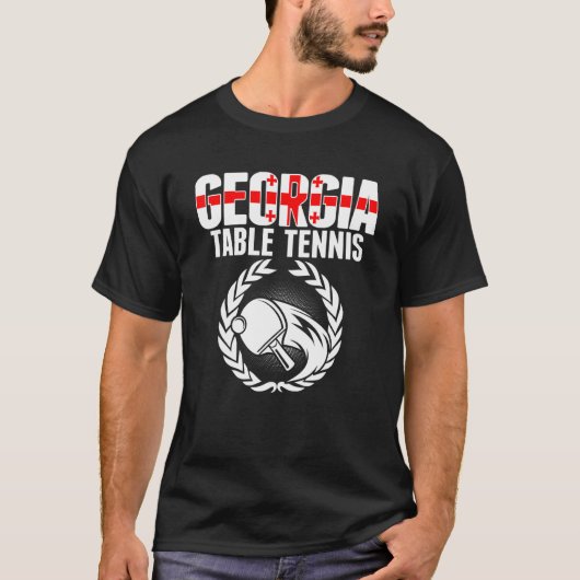 Georgia Table Tennis   Georgian Ping Pong Supporte T-shirt (Voorkant)