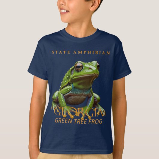 Georgia Territory Amfibie De Groene Boomkikker T-shirt (Voorkant)