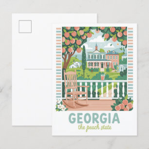 Georgia the Peach State Verenigde Staten Zomerreiz Briefkaart