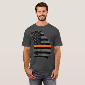 Georgia Thin Oranje Line Search Rescue SAR Team T-shirt (Voorkant volledig)