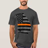 Georgia Thin Oranje Line Search Rescue SAR Team T-shirt (Voorkant)