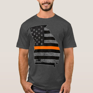 Georgia Thin Oranje Line Search Rescue SAR Team T-shirt