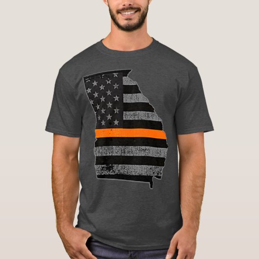 Georgia Thin Oranje Line Search Rescue SAR Team T-shirt (Voorkant)