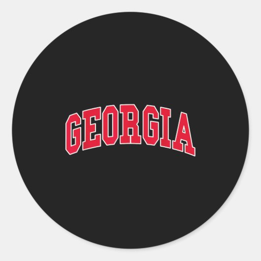Georgia - Throwback Design - Clic  Ronde Sticker (Voorkant)