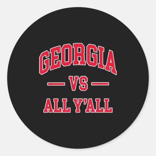 Georgia - Throwback Design - Clic  Ronde Sticker (Voorkant)