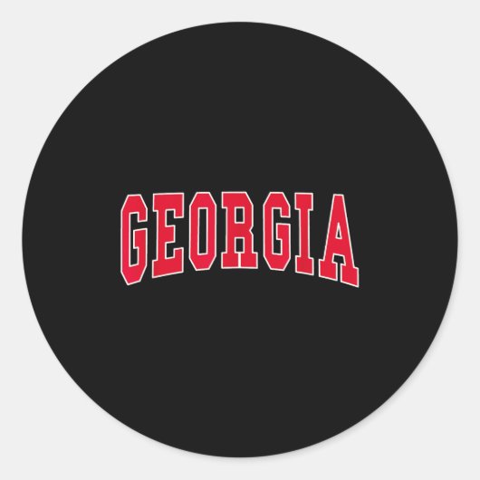 Georgia - Throwback Design - Clic  Ronde Sticker (Voorkant)