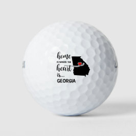 Georgia thuis is waar het hart is golfballen