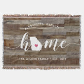 Georgia Thuisstaat Persoonlijke Houten Uitzicht Deken (Voorkant)