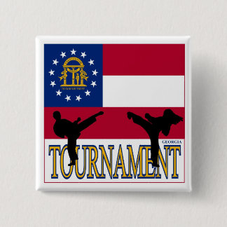 Georgia Tournament Pin Vierkante Button 5,1 Cm