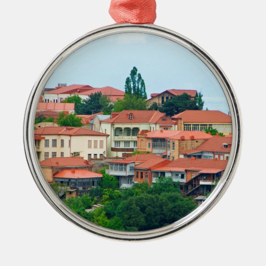 Georgia Town Landschap Metalen Ornament (Voorkant)