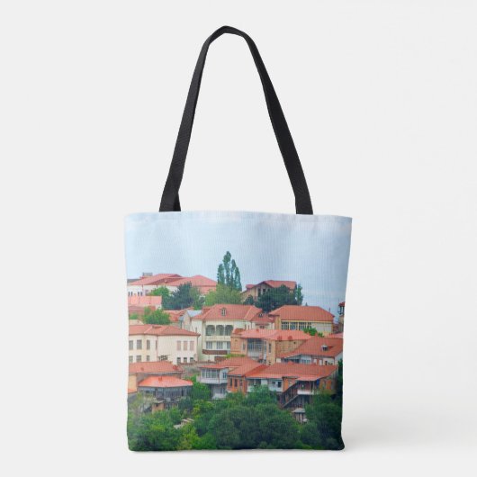 Georgia Town Landschap Tote Bag (Achterkant)