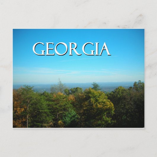 Georgia Trees and Hills View Postcard Briefkaart (Voorkant)
