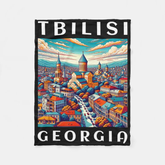 Georgia Trip And Tbilisi Fleece Deken (Voorkant)