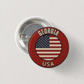 Georgia United States of America Ronde Button 3,2 Cm (Voorkant /achterkant)