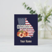Georgia United States Retro State Map  VS Feestdagenkaart (Staand voorkant)