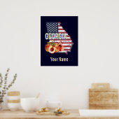 Georgia United States Retro State Map  VS Poster (Keuken)