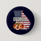 Georgia United States Retro State Map  VS Ronde Button 5,7 Cm (Voorkant)
