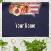 Georgia United States Retro State Map  VS Theedoek (Gevouwen)