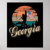 Georgia USA Flag Poster (Voorkant)