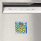 Georgia USA Map Magneet (Insitu (Vaatwasser))