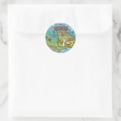 Georgia USA Map Ronde Sticker (Tas)