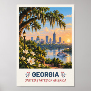 Georgia USA – Oude Reisposter Poster