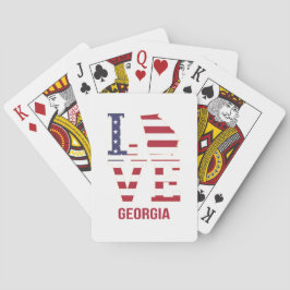 Georgia USA State Love Pokerkaarten