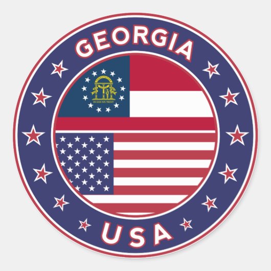 Georgia, USA States, Georgia sticker (Voorkant)