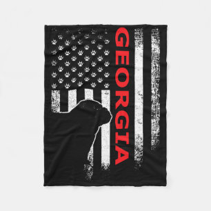 Georgia Usa Vlag Patriottisch. Ga Vintage Stijl Fleece Deken