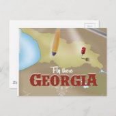 Georgia  vakantie poster briefkaart (Voorkant / Achterkant)