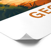 Georgia Verenigde Staten Reisprint Poster (Hoek)