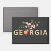 Georgia Verenigde Staten van Amerika Magneet (Voorkant / Achterkant)