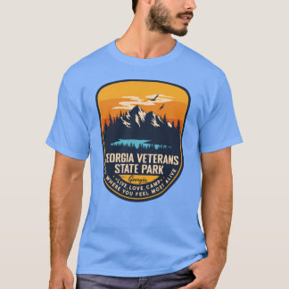 Georgia Veterans State Park Georgia GA Badge Fores T-shirt