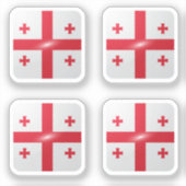 Georgia vierkante glossy vlag sticker (Voorkant)