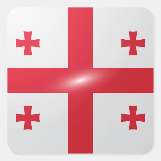Georgia vierkante glossy vlag sticker (Voorkant)
