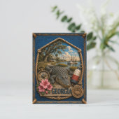 Georgia Vintage Reizen Briefkaart (Staand voorkant)