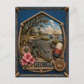 Georgia Vintage Reizen Briefkaart (Voorkant)