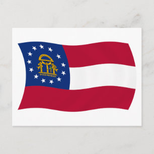 Georgia Vlag Ansichtkaart Briefkaart