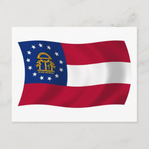 Georgia Vlag Ansichtkaart Briefkaart