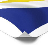 Georgia Vlag Poster Print (Hoek)