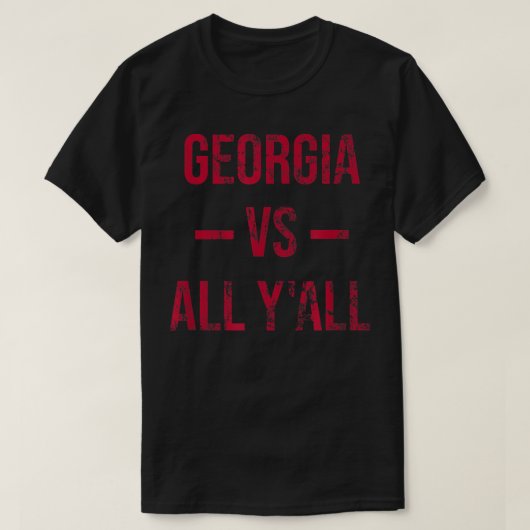 Georgia Vs All Y'All  Weathered Southerner T-shirt (Design voorkant)