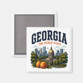 Georgia VS De Perzikstaat Magneet (Voorkant / Achterkant)
