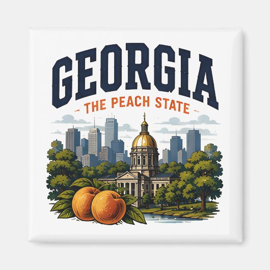 Georgia VS De Perzikstaat Magneet (Voorkant)