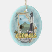 Georgia-vuurtoren keramisch ornament (Rechts)