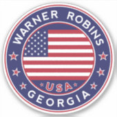 Georgia, Warner Robins Sticker (Voorkant)