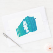 Georgia Wave Vist Rechthoekige Sticker (Envelop)