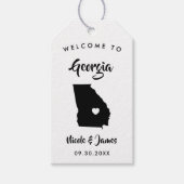 Georgia Wedding Welcome Bag Labels, Map Cadeaulabel (Voorkant)