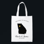 Georgia Wedding Welcome Bag Tas, Gold Heart Boodschappentas<br><div class="desc">Vul deze welkomsttas met favoriete godies voor uw gasten als ze in New Mexico aankomen!</div>
