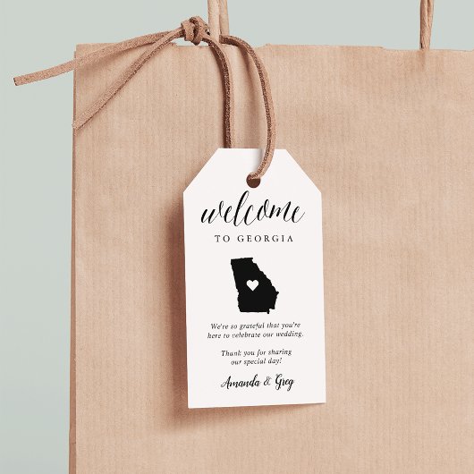 Georgia Wedding Welkom Cadeaulabel
